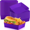 thumbnail image 1 of Bandeja para comida Uiifan Paper, 2,3 pulgadas, color morado, 50 unidades, capacidad de 2,27 kg, 1 of 6