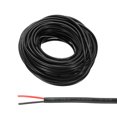 thumbnail image 1 of Unique Bargains 26AWG Electrical Wire 2 Conductors Tinned Copper 32.8Ft Low Voltage PVC Case Flexible Extension Power Cord Black, 1 of 4