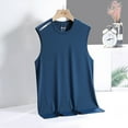 thumbnail image 4 of Ierhent Tank Tops Men Men's Basic Sleeveless T Shirts Casual Active Hipster Tank Top(Blue,5XL), 4 of 7