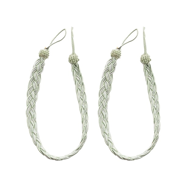 Billuyoard 2X Tie Back cortina vendaje decoración colgante accesorios para el hogar interesante adorno multiusos poliéster exquisito Decoración del hogar Verde Billuyoard HA083048-08