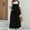 Black, variant on Plus Size Womens Bib Overall Jumper Dress Loose Linen Adjustable Straps Suspender Pinafore Maxi Dress with Pockets