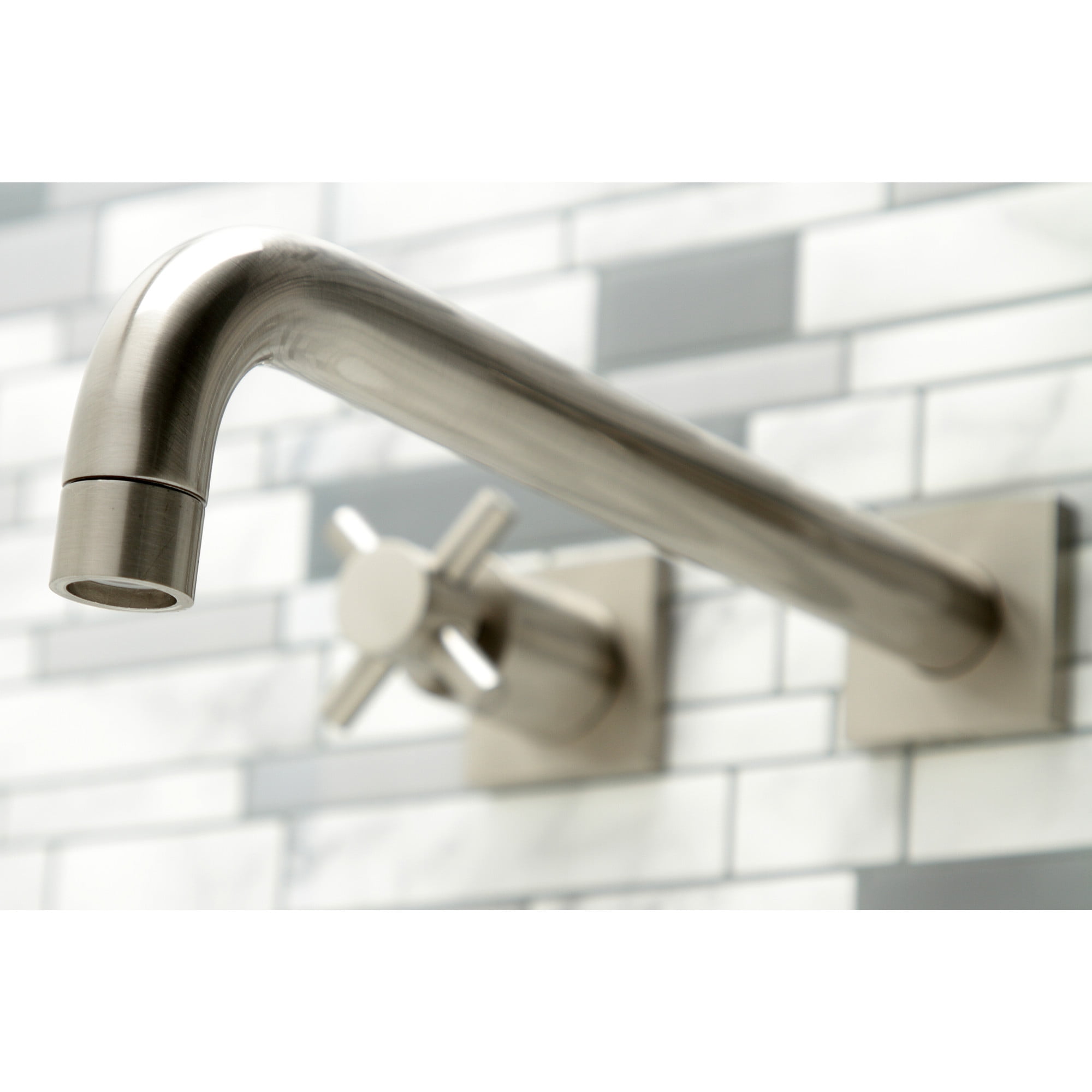 Kingston Brass KS6058DX Concord Two-Handle Wall Mount Roman Tub Faucet, Brushed Nickel