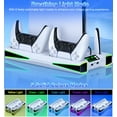 thumbnail image 5 of PS5 Stand Cooling Station for PS5/PS5 Slim with Controller Charger, ESYWEN PS5 Accessories for PlayStation 5- White, 5 of 7