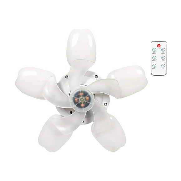 Binwennn LED Garage Light With Fans Socket Fan Light Ceiling Fans With Lights And Remote E27 Screw Garage Ceiling Lights Powerful Airflow Quiet Ceiling Fan Light Bulb For Bedroom Living Fan