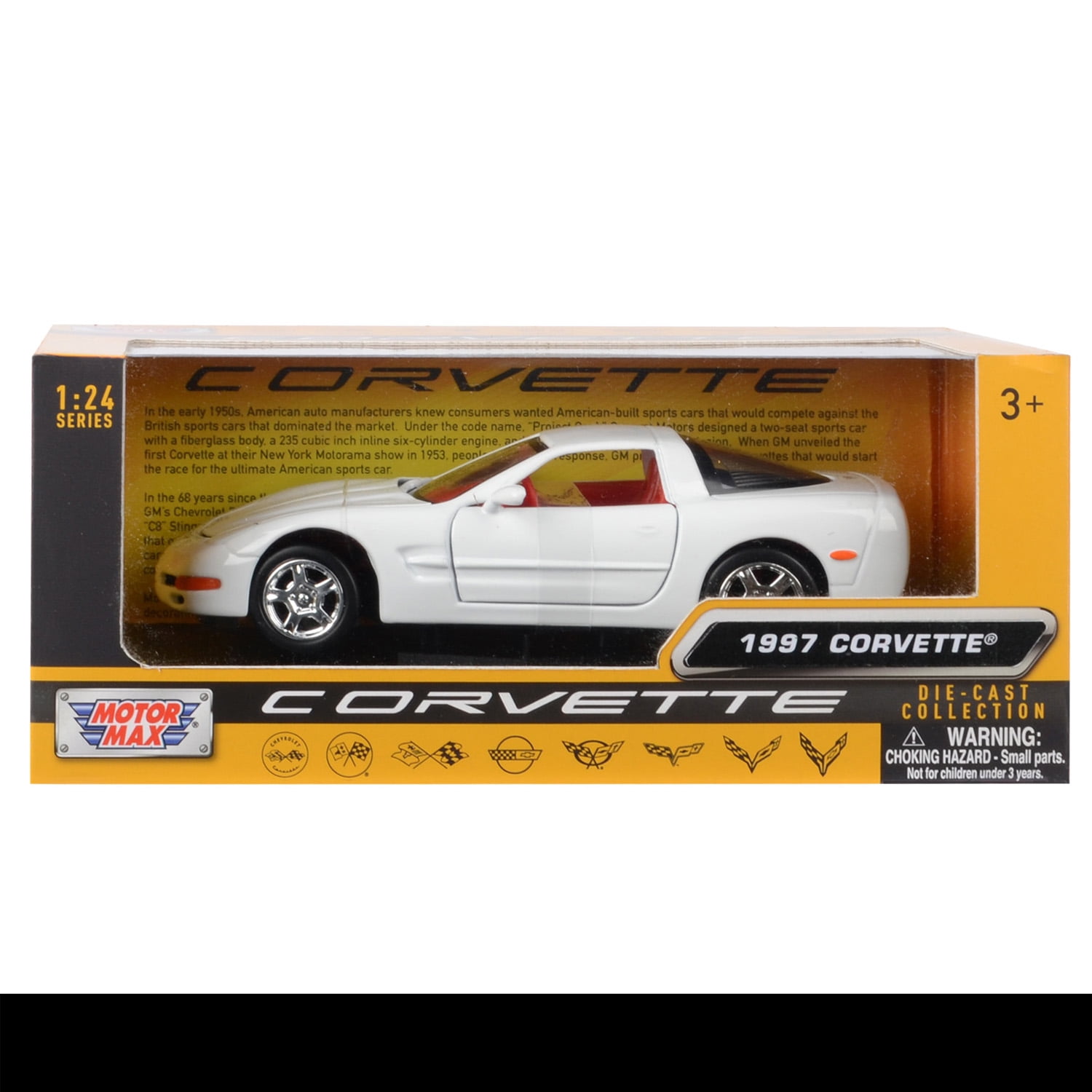 1:24 Die Cast Motormax 1997 Corvette Coupe 5th Generation. Part of the History of Corvettes Collection