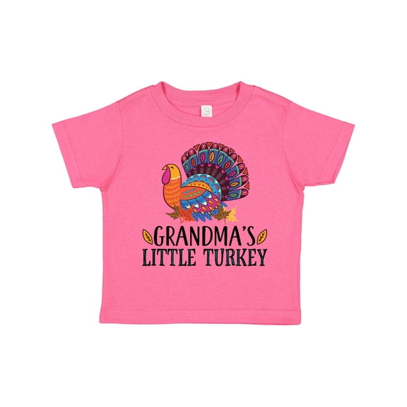 Inktastic Grandma Little Turkey Thanksgiving Boys or Girls Toddler T-Shirt