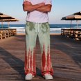 thumbnail image 6 of Men Gradient Tie Dye Printed Baggy Pants Elastic Drawstring Waist Wide Leg Casual Sweatpants Loose Streetwear Long Trousers With Pockets 2XL, 6 of 8