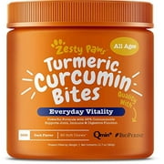 Turmeric Curcumin for Dogs - With 95% Curcuminoids for Hip & Joint + Arthritis Support - Digestive & Mobility + Immune Dog Supplement - With Organic Turmeric, Coconut Oil & BioPerine - 90 Chew Treats