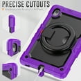 thumbnail image 5 of Dteck Rugged Case for Lenovo Tab M10 HD 2nd Gen TB-X306X / Smart Tab M10 HD 2nd Gen TB-X306F 10.1" 2020, Heavy Duty Shockproof Cover Case with Built-in Screen Protector,Purple+Black, 5 of 8