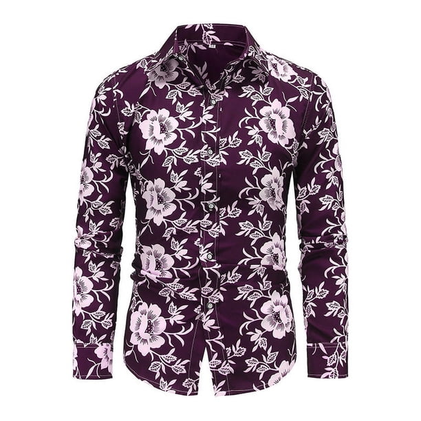Camisa vintage para hombre con estampado de flores en 3D camisas de manga larga para hombre camisas con botones de solapa ropa femenina blusas casuales de moda camiseta de gran tamaño