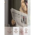 thumbnail image 6 of Funny Dog Puppy Sheer Curtains 2 Panels Set Cute German Shepherd Cartoon Newspaper Toilet Sheer Window Curtains Light Filtering Rod Pocket Voile Drapes for Bedroom Living Room 52"x63", 6 of 9