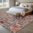 thumbnail image 4 of 6'x9' Area Rugs, Red Brick Wall Indoor Outdoor Area Rug for Living Room Bedroom, Vintage Farmhouse Stone Rocks Geometric Print Washable Bathroom Rugs Kitchen Floor Carpet Mats Home Decor Aesthetic, 4 of 8