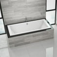 thumbnail image 4 of Malibu Home Naples Rectangle Soaking Bathtub 72"x 40"x 22" in White, 4 of 5