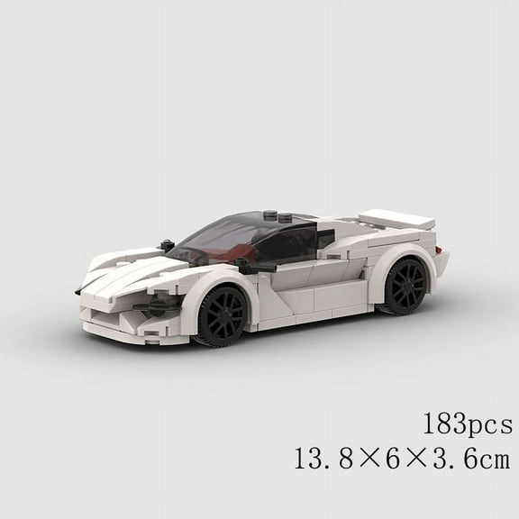 MOC sports car building blocks assembly model, small particle assembly children's DIY toys, building blocks racing gifts