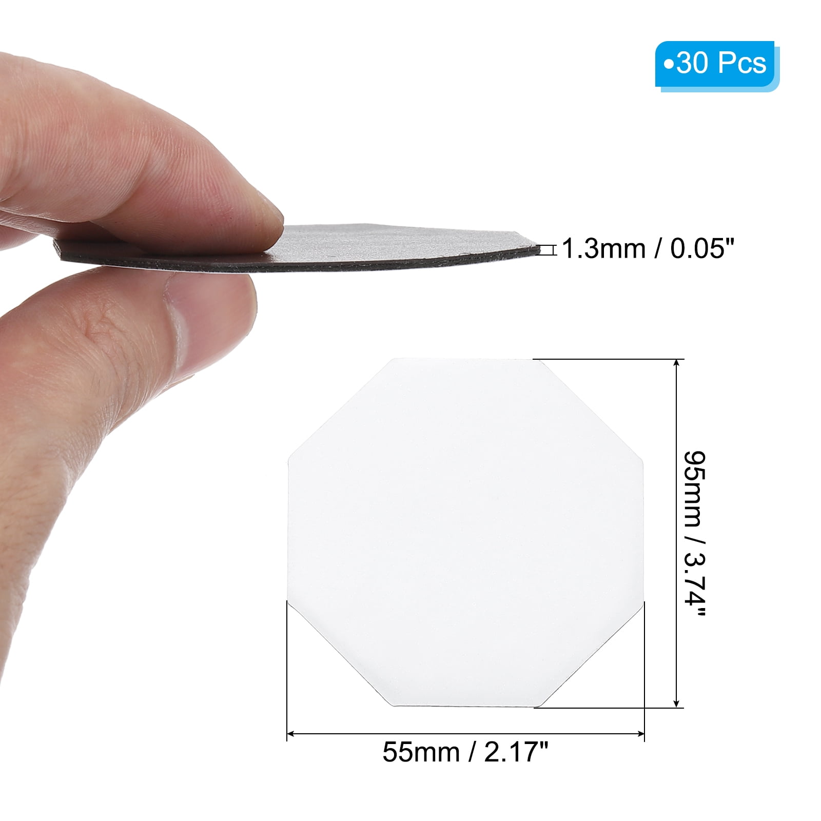 2.2x2.2 in Sublimation Magnet Blanks, 30pcs Sublimation Blanks Products Personalized Refrigerator Magnets, Octagon