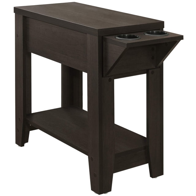Mesa decorativa Monarch Specialties, madera de capuchino, 24 x 24 x 24 pulgadas