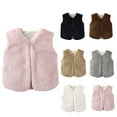 thumbnail image 3 of gcong Toddler - Vest Jacket Solid Winter Stylish Thick Warm Waistcoat Sleeveless Outwear for Boy and Girl Beige, 3 of 4