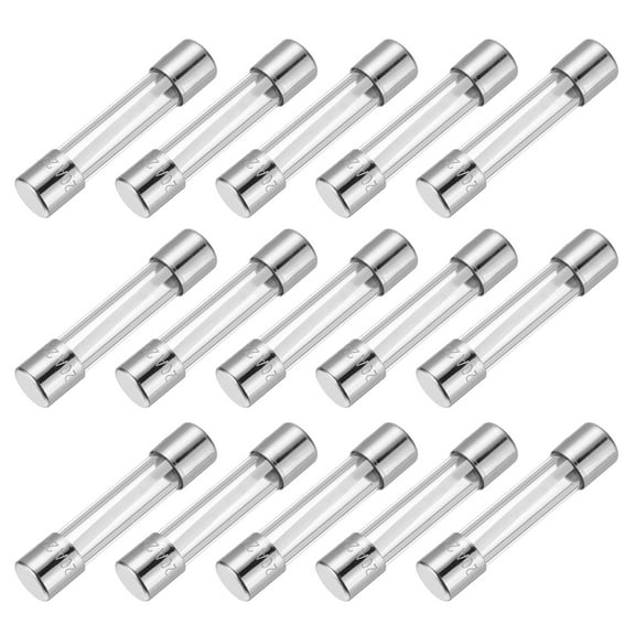 Uxcell 20A 250V Glass Fuse 5x20mm Time Delay Fuse UL Listed Slow Blow Fuse for Home Appliances(Pack of 15)