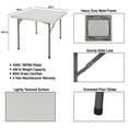 thumbnail image 3 of Hampden Furnishings Baldwin 36" X 36" Square Folding Table, Plastic/Steel, Grey, 3 of 6