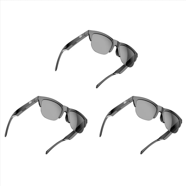 3X Nuevas Gafas de Sol Inteligentes Bluetooth V5.3 Gafas Llamadas Auriculares para Deportes Al Aire Libre HIFI Tecnología Negra Anti-Touch UV