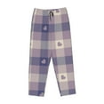 thumbnail image 4 of Junzan Heart Check Plaid Women'S Pajama Pants Drawstring Comfy Sleep Bottoms With Pockets, 4 of 9