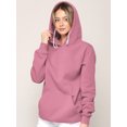 thumbnail image 5 of Made by Johnny Unisex Fleece Hoodie with Airpod Compatible Drawstring L DUST_PINK, 5 of 6