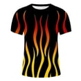 thumbnail image 4 of ALLLIST Spring Tops for Men 2024 Crew Neck Short Sleeve Flame Pullover T-Shirts Casual Printed Men's Shirts, 4 of 5