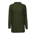 thumbnail image 4 of Duoif Sweaters for Women Trendy Women's Round Neck Flower Knitted Long Sleeved Shirt Pullover Sweater Women's Sweaters Womens Tops Green XL, 4 of 5