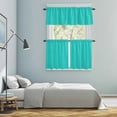 thumbnail image 5 of Turquoise Kitchen Curtains Sets for Windows 24 Inch Length, Solid Color Farmhouse Turquoise Rod Pocket Window Treatments Tier Curtains and Valances Set for Bedroom/Bathroom, 5 of 8