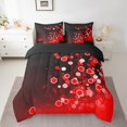 thumbnail image 2 of Erosebridal Red Hexagon Bedding Sets Twin Size,Geometric Honeycomb Comforter Sets with Sheets,Gradient Ombre Bed in a Bag Twin size,Breathable Geometry Room Decorative,Reversible,7-Piece, 2 of 6