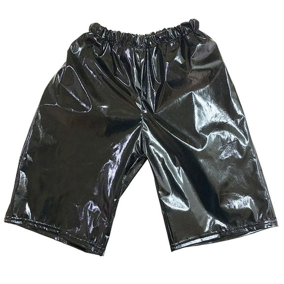 Sopiago Girls Sequin Shorts Elastic Straight Leg Sparkly Glitter Party High Waist Metallic Shorts for Girls (Black,12-13 Years)