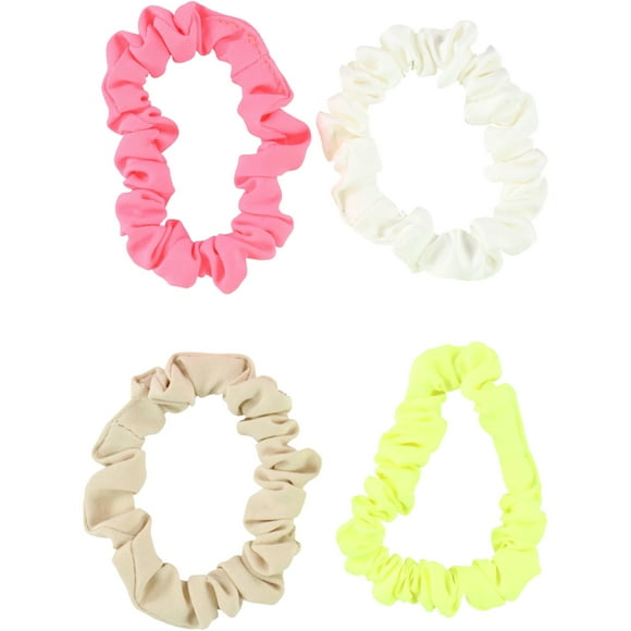 American Eagle Womens Solid 4-Pack Hair Scrunchie, Multicoloured,
