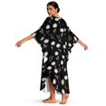 thumbnail image 2 of Xixirimido Daisy Flower Black Print Women Kaftan Dresses Plus Size Beach Cover Up Deep V-Neck Batwing Sleeves Swimsuit Coverups Summer Caftan Dress, 2 of 7