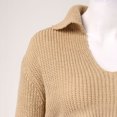 thumbnail image 3 of Vedolay Women's 2023 Winter Casual Turtleneck Long Sleeve Loose Pullover Sweater,Khaki M, 3 of 5