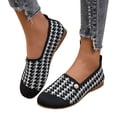 thumbnail image 3 of AUDeals Women Slip On Sneakers, Wide Toe Box Flat Shoes, Breathable Knit Walking Shoes with Arch Support and All Day Comfort (Black, 7.5), 3 of 5