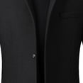 thumbnail image 5 of XMMSWDLA Blousse for Men Solid Color en Cloth Button Lapel Overcoat Jacket, 5 of 5
