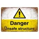 thumbnail image 3 of Letrero de hojalata vintage con aviso de precaución, placa de metal, advertencia para niños, video retro, placa para cueva de hombre, garaje, puerta de peligro, decoración de pared, 3 of 5