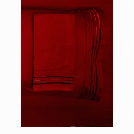 Luxury Comfort 4-Piece Wrinkle Resistant Bed Sheet Set - Hotel Quality Ultra Soft Deep Pocket Sheets in Burgundy - Premier Collection
