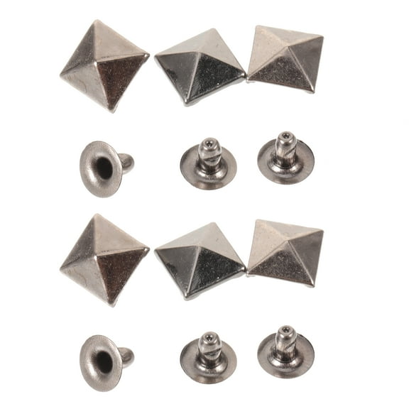 HEALEEP 100Pcs Pyramid Spike Rivets Rapid Studs Square Punk Leather Craft Decoration for Clothing