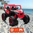 thumbnail image 2 of Garvee 24V 4WD Electric Ride On UTV for Kids, 2-XL-Seater with Remote, 3 Speeds, Horn, 7AH Battery Powered 4-Wheeler Vehicle with LED Lights, Music, for Ages 2-8, 2 of 8