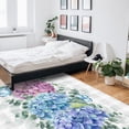 thumbnail image 6 of Area Rugs 5x7 Ft Summer Hydrangea Floral Eucalyptus Leaves Butterfly Grey Plaid Non-Slip Washable Rug Indoor Rug Floor Mats Non Shedding Carpet for Living Room Bedroom Dining Room Home Decor, 6 of 8