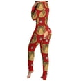thumbnail image 2 of Utoimkio Button Down Onesie Pajamas for Women One Piece Long Sleeve Pajamas for Women Thermal Underwear Union Suit Sleepwear Jumpsuit S-XXXL, 2 of 6