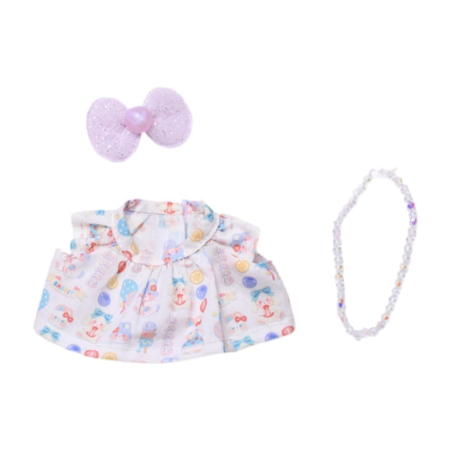 Vestido de muñeca de peluche, haz tus propias muñecas, accesorios para fotos de moda, bricolaje, disfraces de juego de simulación, falda con tirantes, Falda Cereza