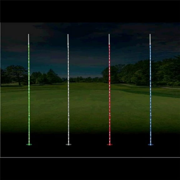 LED 78 in. Green Flag Stick