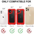 thumbnail image 2 of Compatible con Funda para iPhone 12, Funda Delgada Mate Antigolpes y Antihuellas de 4 Esquinas para iPhone 12 Pro de 6,1 Pulgadas (2020)-Rojo, 2 of 5