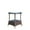 Brown, variant on Side Table Outdoor for Backyard, SHINPT Outdoor Table with Storage, Wicker Side Table with Clear Tempered Glass, Glass Side Table for Yard, Lawn, Outdoor Square Coffee Table for Patio, Garden