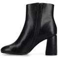 thumbnail image 3 of Journee Kit Stacked Heel Pointed Toe Inside Zipper Comfort Dress Booties, 3 of 9