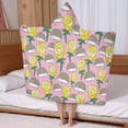 thumbnail image 5 of Pink Hedgehog Rose Pattern Hooded Bath Towel，50"x30" for Ages 3 To 12 Kids, Quick Dry Lightweight Soft Microfiber Hood Beach Towel Cover Up for Kids, 5 of 7