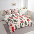 thumbnail image 4 of Homewish Merry Christmas 7pcs Bedding Comforter Set,Red Nutcracker Soldier Queen Bedding Sets,Cartoon Xmas Tree Queen Sheet Sets For Child,Breathable Home Decor Reversible, 4 of 9