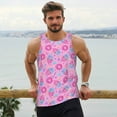 thumbnail image 6 of Fuzoiu Donuts Print Men's Workout Tank Tops,Sleeveless Gym Shirt Quick Dry,Fitness Bodybuilding T-Shirt,Muscle Athletic Workout Tee-Large, 6 of 7